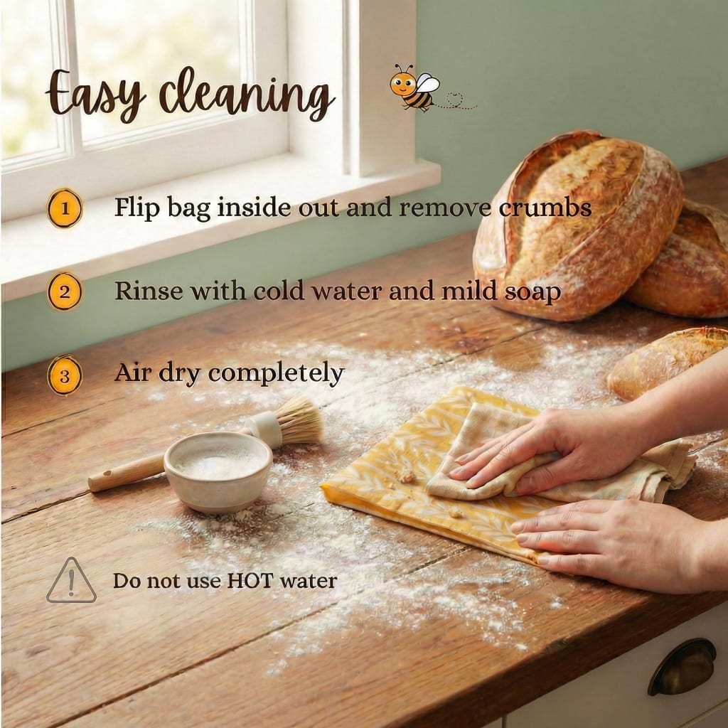 Premium 100% Cotton-Beeswax Bread Bags