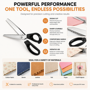 ✂️ Professional Pinking Shears – Sharp Serrated Fabric Scissors for Clean Zigzag Edges