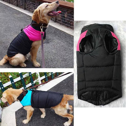 Winter Warm Waterproof Dog Vest with Zipper (S-7XL)