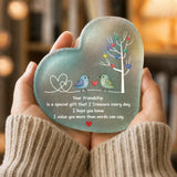 🌊Heartfelt Friendship Seaglass Keepsake Plaque-✨Shaped by Sea Nature & Crafted by Hand