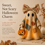 🎁Halloween Hot Sale - 69% OFF👻🎃 Light-Up Patchwork Ghost with LED Jack-o'-Lantern Basket