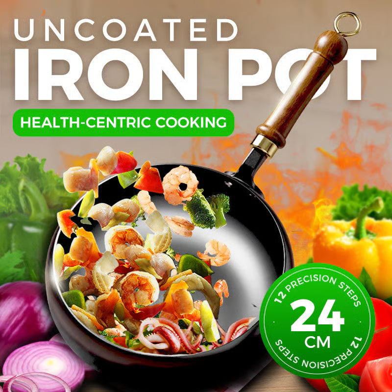 🔥 Pure Iron Wok, Timeless Craft ⚒️