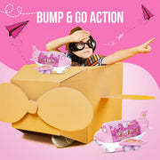 Colorful LED Bump & Go Airplane Toy for Kids