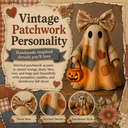 🎁Halloween Hot Sale - 69% OFF👻🎃 Light-Up Patchwork Ghost with LED Jack-o'-Lantern Basket