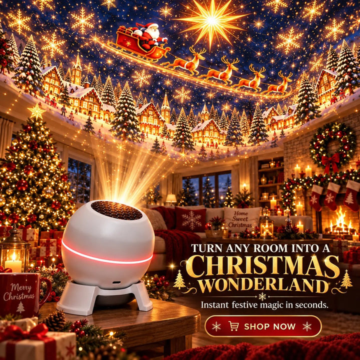 🎅LAST DAY SALE 69% OFF-🔥 Turn Any Room Into a Christmas Wonderland – Holiday Projection Night Light