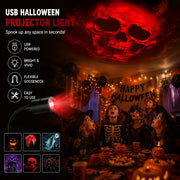 👻 HOT SALE 50% OFF👻Plug-&-Play Halloween HD Star Projector, Spooky Night Light for Room Party Decor