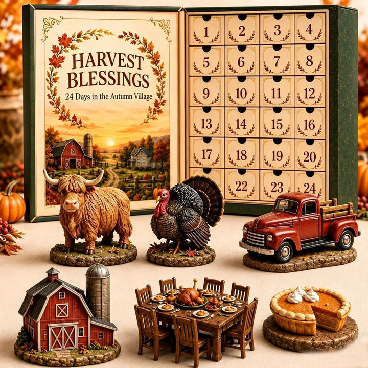 🌾Harvest Blessings Advent Calendar, Fall Thanksgiving Countdown Calendar, Seasonal Home Tabletop Decor & Holiday Gift