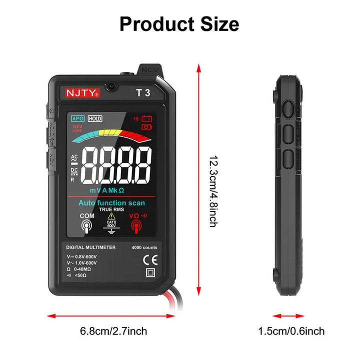 🔥Limited Time Offer🔥 T3 Smart Digital Multimeter｜Rechargeable Auto‑Ranging Tester with Live Wire & AC Voltage Detection #GLOBAL PICKS ⚡🔧