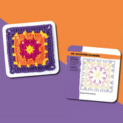 50 Crochet Granny Square Pattern Cards