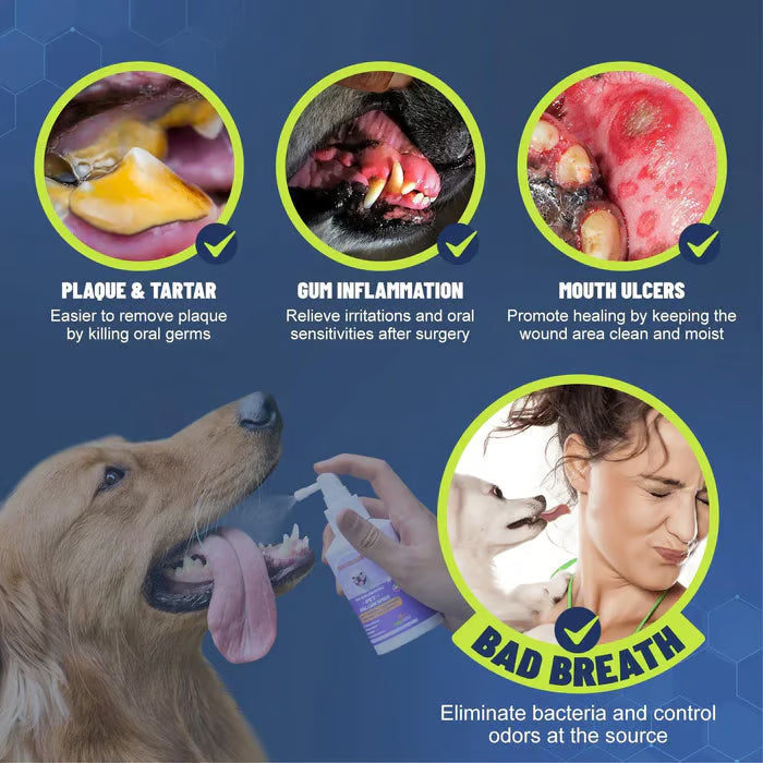 Pet Teeth Cleaning Spray for Dogs & Cats