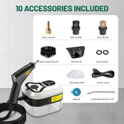 🎁Hot Deal Alert🎁 Corded Handheld Steam Cleaner – Portable Cleaning Tool with 10‑Piece Accessory Kit 🏠🔧