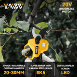 ⚡Portable Brushless Electric Pruning Shears, Work with DeWalt 20V Battery, Cordless Tree Trimmer with LCD Screen & Durable SK5 Blades for Yard & Orchard Pruning