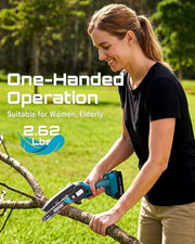 🔧 Mini Chainsaw, 6‑Inch Cordless Handheld Electric Power Chain Saw with 2 Batteries, Portable Saw for Tree Trimming & Wood Cutting