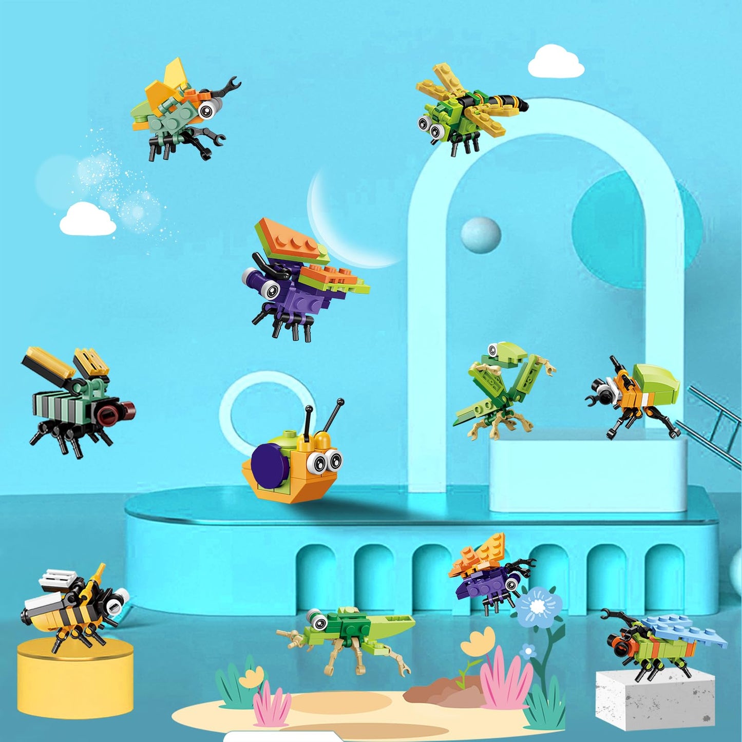 Mini Insect Building Blocks Set