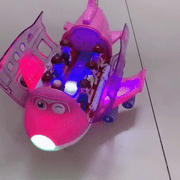Colorful LED Bump & Go Airplane Toy for Kids