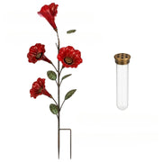 🐦Decorative Red Flower Hummingbird Feeder Stake, Ground‑Insert Bird Feeder for Backyard Garden Landscape Ornament