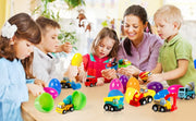 Easter Eggs Filled With Pullback Construction Vehicles, Cute Animals, Dinosaurs, Jewelry pieces and Bunnies