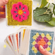 50 Crochet Granny Square Pattern Cards