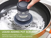 🧽 Comfort Grip Soap Dispensing Kitchen Scrub
