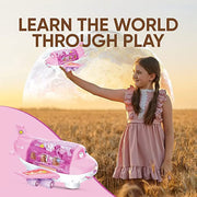Colorful LED Bump & Go Airplane Toy for Kids