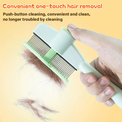 Self-Cleaning Pet Flea Comb & Grooming Brush+