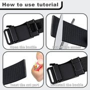Stretch-Fit Tactical Belt – Ultra-Light Ratchet Web Belt for Outdoor, Work & EDC