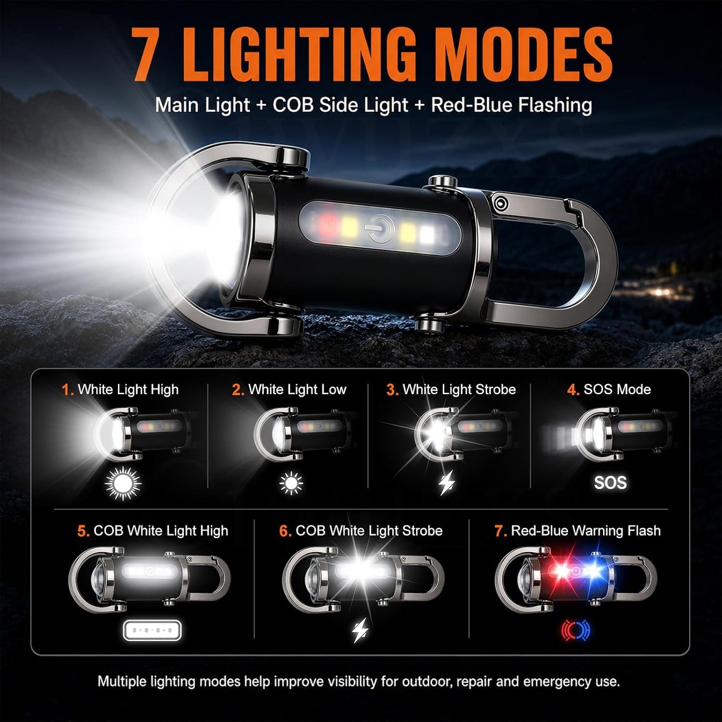 Rechargeable Mini Keychain Pocket Torch.