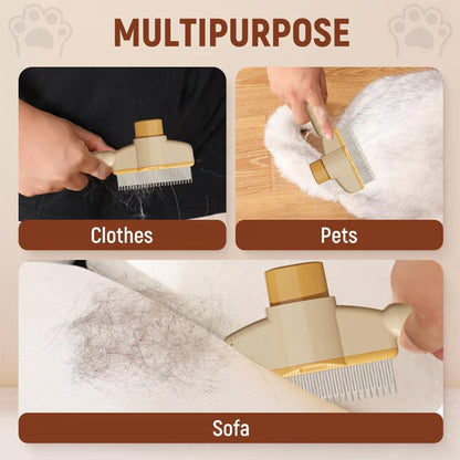 Self-Cleaning Pet Flea Comb & Grooming Brush+