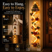 ⏳ Last Day 49% OFF – 🎄MerryCascade™ Glowing Christmas Door Hanger | 6 Festive Lighted Designs with Warm Glow, Dimensional Details & Space-Saving Vertical Décor ✨