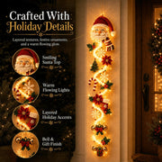 ⏳ Last Day 49% OFF – 🎄MerryCascade™ Glowing Christmas Door Hanger | 6 Festive Lighted Designs with Warm Glow, Dimensional Details & Space-Saving Vertical Décor ✨