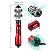 2-in-1 Hot Air Styler & Rotating Hair Dryer Brush – Ceramic Ionic, 3-Heat, Dual Brush Heads