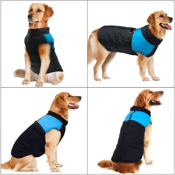 Winter Warm Waterproof Dog Vest with Zipper (S-7XL)
