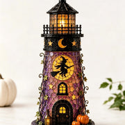 👻Decorative Halloween Lighthouse Figurine, Spooky LED Table Ornament for Halloween Party Gift & Home Decoration