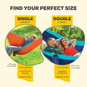 Durable Camping Hammock – Double & Single Sizes