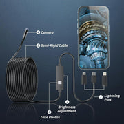 🔥LAST DAY SALE 49% OFF-🔎 Plug-and-Play Endoscope Camera - Compatible with Android & iPhone & ipad for Direct Connection