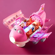 Colorful LED Bump & Go Airplane Toy for Kids