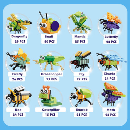 Mini Insect Building Blocks Set