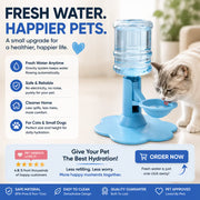 🐾 Automatic Pet Water Dispenser – Gravity Self Refilling Cat & Dog Water Bowl