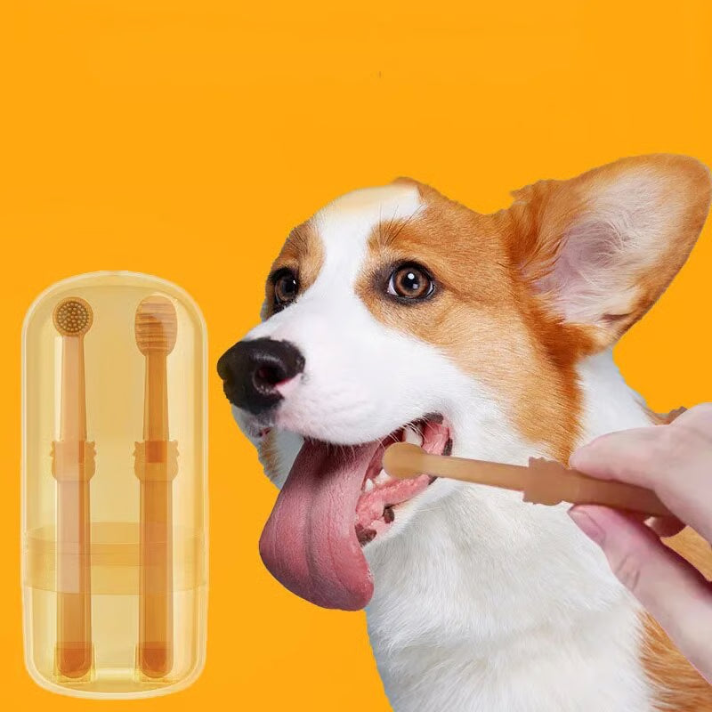 FlexiBrush Pet Toothbrush & Tongue Scraper
