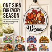🔥 LIMITED-TIME 50% OFF — 16 Pcs Interchangeable Welcome Sign for Front Door