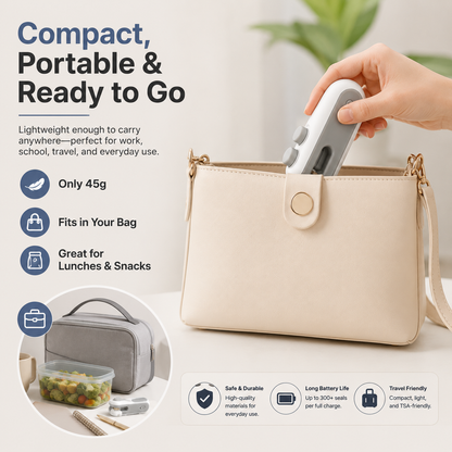Rechargeable 2-in-1 Bag Sealer & Opener.