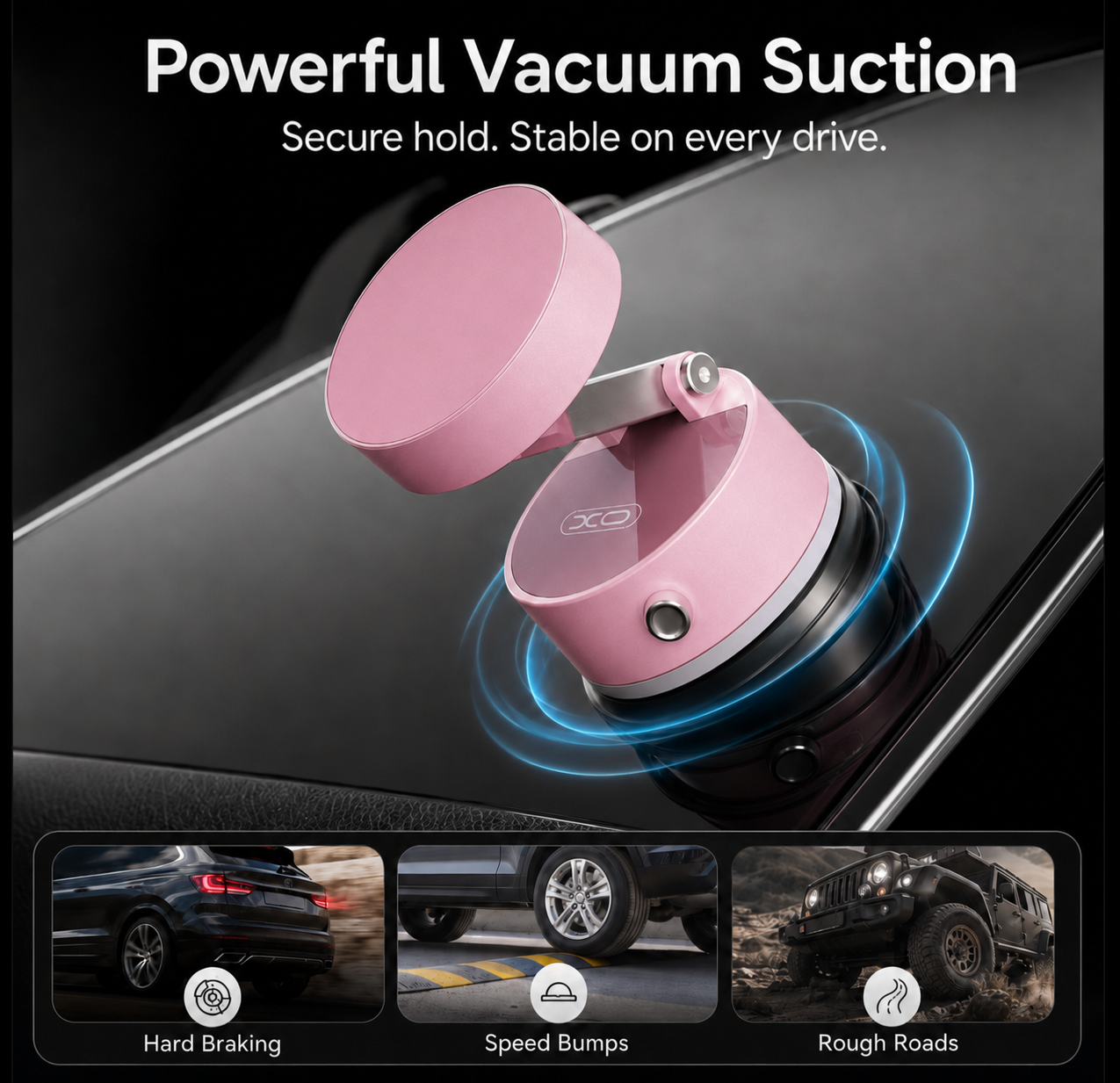 Magnetic Suction Phone Mount.