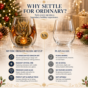 🐉Limited Edition 3D Mythic Dragon Glass Art Cup -✨Luxury Raised Fantasy Glassware for Whiskey, Home Bar Décor & Legendary Gifts 🎁