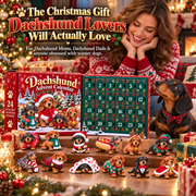 🎄 24 Days of Dachshund Joy – Christmas Advent Calendar with 24 Collectible Dachshund Figurines