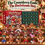 🎄 24 Days of Dachshund Joy – Christmas Advent Calendar with 24 Collectible Dachshund Figurines