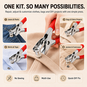 100pcs Invisible Colored Metal Buckle & 1 Count Manual Pressure Pliers