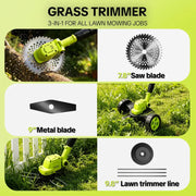 🌿 3-in-1 Cordless Grass Trimmer | Brushless Lawn Mower &amp; Edger for Yard Care