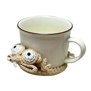 Handmade Crochet Frog Coaster – Cute Animal Cup Mat