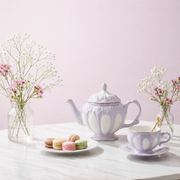 European Garden Lavender Purple Ceramic Tea Set