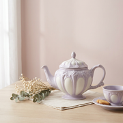 European Garden Lavender Purple Ceramic Tea Set